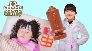 不思議な病院でチョコレートの薬を飲んだら熱が下がった | はねまりチャンネル