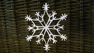Снежинка из бумаги Как вырезать снежинки Схема Snowflakes from paper Schneeflocke aus Papier