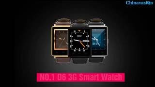 NO.1 D6 3G Wifi Bluetooth Smart Watch with Android 5.1 OS Review - Chinavasion
