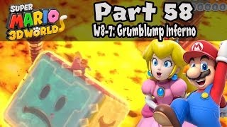 Super Mario 3D World - Part 58: World 8-7 "Grumblump Inferno" 100% Walkthrough!