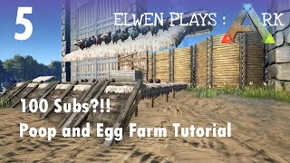 ARK : Survival Evolved || S2E5 || 100 Subs?!! Let's do a poop and egg farm tutorial!!