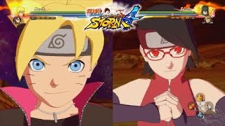 Naruto Shippuden Ultimate Ninja Storm 4 - Sarada Moveset Gameplay/And Boruto Team Ultimate Jutsu