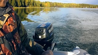 Обкатка Лодочного Мотора SUZUKI DT 9.9 AS - Первый запуск двигателя и обкатка (Видео Обзор)
