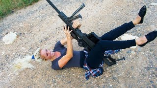 50 Cal Knocked Her Over!
