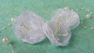Цветы из органзы. Мастер-класс