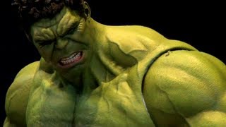 NEW 2012 Hot Toys HULK in Avengers Assemble display at ACGHK2012 HD