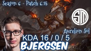 TSM Bjergsen AURELION SOL vs LEBLANC MID - Patch 6.15 NA Ranked | League of Legends