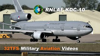 [4K] R.Netherlands AF KDC-10 Military Heavy takeoff Eindhoven Air Base (EHEH)