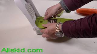 Mandoline Vegetable Chopper Slicer Dicer with 5 Blades and Hand Protector