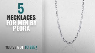 Top 10 Peora Necklaces For Men [2018]: Peora Valentine 316L Stainless Steel 3mm Rectangle Links