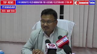 213(Updated) CANDIDATES FILE NOMINATION FOR STATE ASSEMBLY AND 12 FOR TWO LOK SABHA