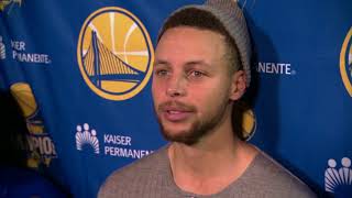 Steph Curry on injury to shooting hand, Warriors' win over Lakers | ESPN