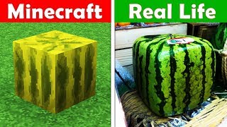MINECRAFT SQUARE MELON IN REAL LIFE! Minecraft vs Real Life animation CHALLENGE