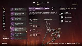 Horizon Zero Dawn - Adept Weapons with Merchant
