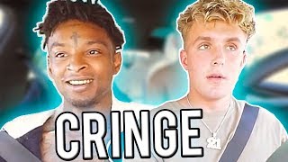 21 Savage Hangs With Jake Paul *CRINGE*