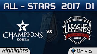 LCK vs EU LCS Highlights ALL Stars 2017 by Onivia