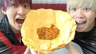 【大食い】激辛ラーメンにチーズ100枚入れて食べる！！！【韓国】