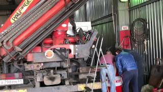 Ремонт манипулятора Palfinger и стрелы SOOSAN SCS736