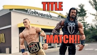 GTS WRESTLING: McDonalds FOOD FIGHT! WWE Mattel Figure Animation PPV Event!