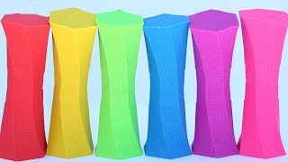 Learn Colors Candy Kinetic Sand Twister Cristal Rainbow 3d Pin Art Stars Kinder Surrprise