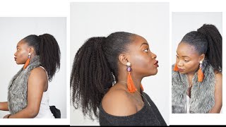 High Ponytail - Coiffure de fêtes rapide et facile sur cheveux crépus