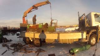 Кран манипулятор на  шасси Scania