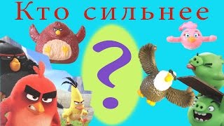 Кто сильнее Злые птички / Самый сильный Енгри Бердз / Angry Birds Happy Meal SanSanychTV for kids