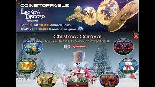 Huge Discount From Amazon Coins up to 35% & Legacy of Discord Christmas Event Update 23rd of Dec