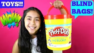 Giant Play-Doh Bucket W/ Toys Barbie Minions Frozen MLP Doc McStuffins|B2cutecupcakes