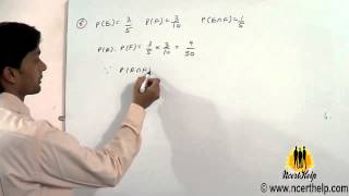 6  Let E and F be events with P E =35, P F =310 and P E n F =15  Are E and F independent
