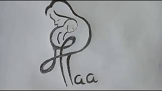How to draw a maa sketch with child/pencil sketch