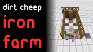 Dirt Cheap Iron Farm - Minecraft [Patched :(]