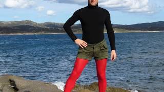 Styling Men Leggings Pantyhose and tights for men. Shiny Black Leggins For Men