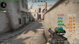 GeForce GTX 1660 -- Intel Core i5-9400F -- CSGO FPS Test Dust 2