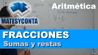 Suma y resta de Fracciones con diferente e igual denominador