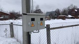 Монтаж щита учёта на опору ЛЭП | Выполнение ТУ Мособлэнерго