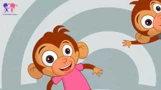 Five Little Monkeys Jumping on the Bed Nursery Rhyme - Famous Youtube Children Videos