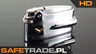 Ronson Luksusowa zapalniczka Premier Varaflame Chrome Gold Lighter [www.safetrade.pl]