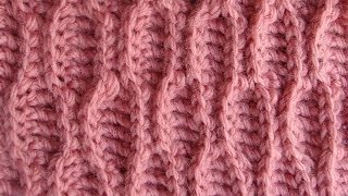 Узор из вогнутых столбиков 19 Вязание крючком Crochet pattern