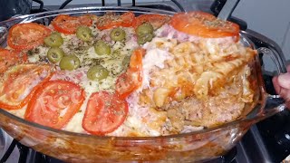 Pizza de Macarrão │Macarrão de pizza │simples e fácil