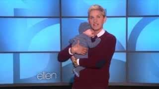 Ellen DeGeneres getting cozy with a newborn!