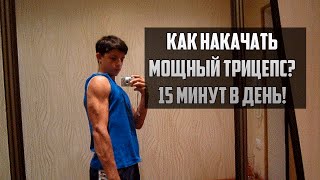 Как накачать трицепс в домашних условиях? 15 минут в день!