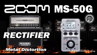 ZOOM MS50G Rhythm Distortion METAL - RECTIFIER Simulation [Settings].