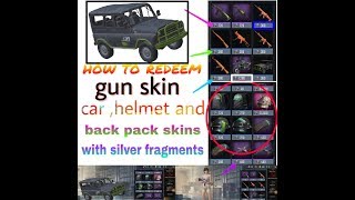 How to redeem gun skins with silver fragments in pubg mobile | how to get free car skins