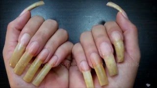 Filing my long natural nails pt. 1