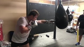CANELO FOCUSED FOR GGG, PUMPS HIS JAB & FOLLOWS IT UP WITH SWIFT COBINATIONS, BEASTING FOR SEP. 15
