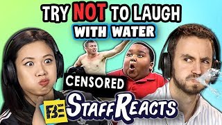 Try to Watch This Without Laughing or Grinning WITH WATER! #7 (ft. FBE Staff)