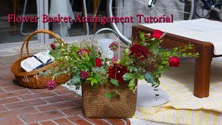 Flower Basket Arrangement tutorial