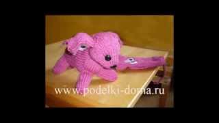 Вязание игрушек - собачка спицами из мультфильма 'Варежка'