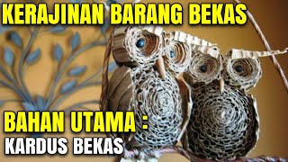 CARA MEMBUAT KERAJINAN BURUNG HANTU DARI KERTAS KARDUS BEKAS (TKJ3)